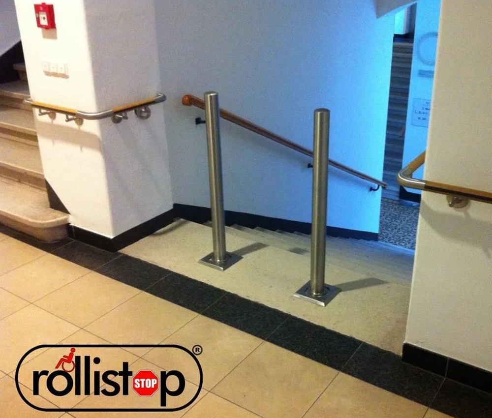 Rollistop Treppenabsturzsicherung für Rollstuhlfahrer
