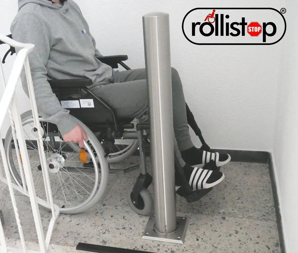 Rollistop Treppenabsturzsicherung für Rollstuhlfahrer